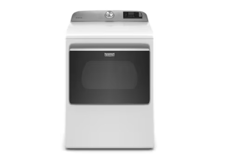 Photo 1 of Maytag SMART Capable 7.4-cu ft Smart Electric Dryer (White)