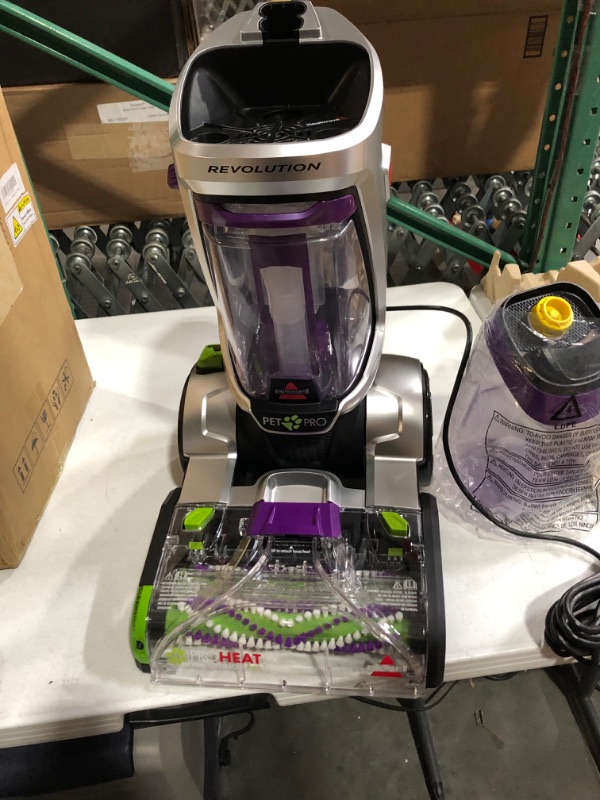 Photo 1 of **MISSING HANDLE**
Bundle of BISSELL ProHeat 2X Revolution Pet Pro Plus, 3588F, Upright Deep Cleaner + Bissell 