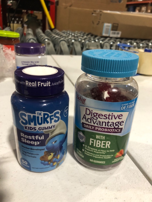 Photo 3 of  *BUNDLE NON REFUNDABLE SEE PICS* Digestive Advantage Prebiotic Fiber Gummies and smurfs kid gummy 50 1mlg