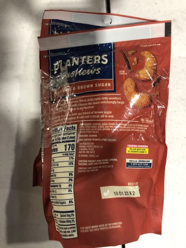 Photo 3 of *NON REFUNDABLE* 2 Pack Bundle of PLANTERS Cashews Cinnamon & Brown Sugar, 5 Oz 