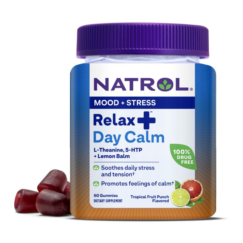 Photo 1 of (2 pack)Natrol Relax + Day Calm With L-Theanine, 5-HTP and Lemon Balm,  60 Day Supply