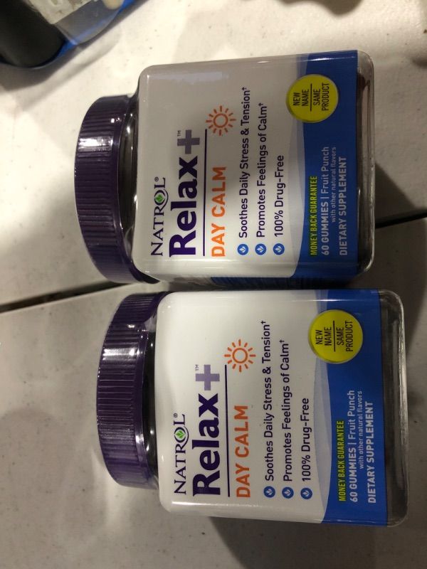 Photo 2 of (2 pack)Natrol Relax + Day Calm With L-Theanine, 5-HTP and Lemon Balm,  60 Day Supply