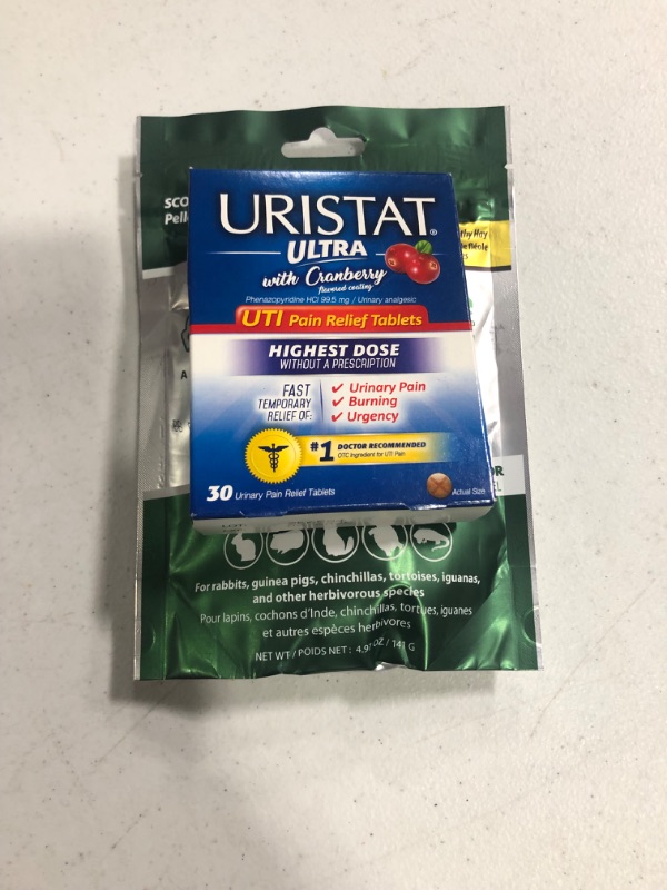 Photo 2 of *BUNDLE NON REFUNDABLE* Uristat Ultra UTI Pain Relief Tablets, 30 tablets and 1/ 4.97oz. bag Critical care herbivore