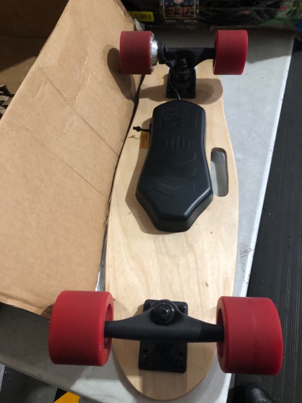 Photo 3 of **SEE NOTES**
CAROMA 350W/700W Electric Skateboard for Adults Teens, Electric Longboard with Remote, 12.4 MPH/18.6 Mph Top Speed, 8 Miles/12 Miles Max Range, 236lbs Max Load E Skateboard black&red-350W