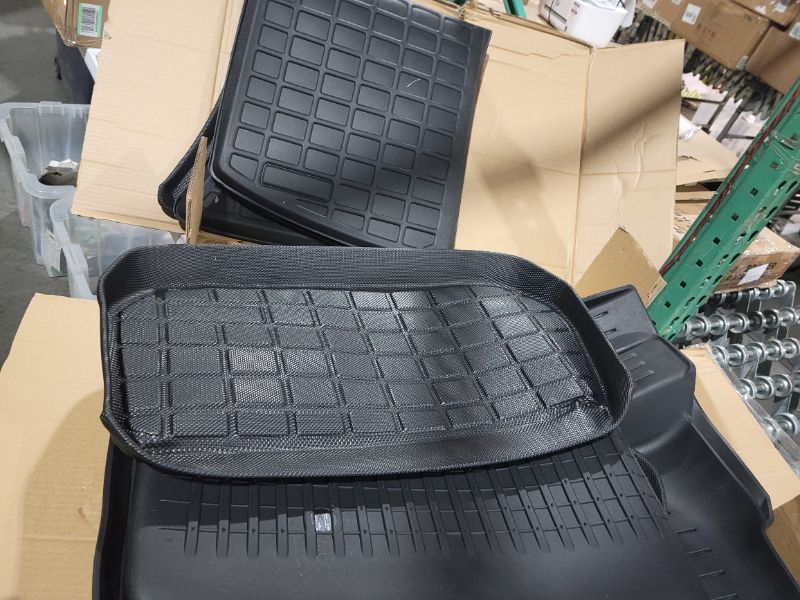 Photo 2 of **SEE NOTES/DAMAGED**
SUPER LINER All Weather Floor Mats for Tesla Model Y 5-Seat 2021 2022 2023 Custom Fit TPE Car Floor Mats Cargo Liner Rear Cargo Tray Trunk Interior Accessories (Does NOT fit 7-Seat)