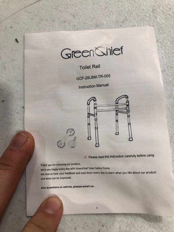 Photo 3 of * used item * 
GreenChief Stand Alone Toilet Safety Rail with Free Grab Bar