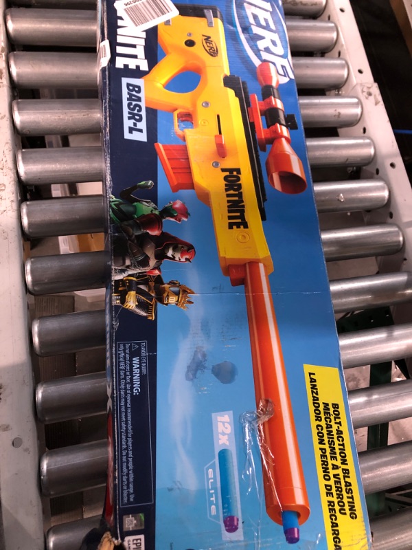 Photo 2 of **SEE NOTES**
NERF Fortnite BASR-L Bolt Action, Clip Fed Blaster -- Includes Removable Scope, 6-Dart Clip and 12 Official NERF Elite Darts FORTNITE BASR-L Single