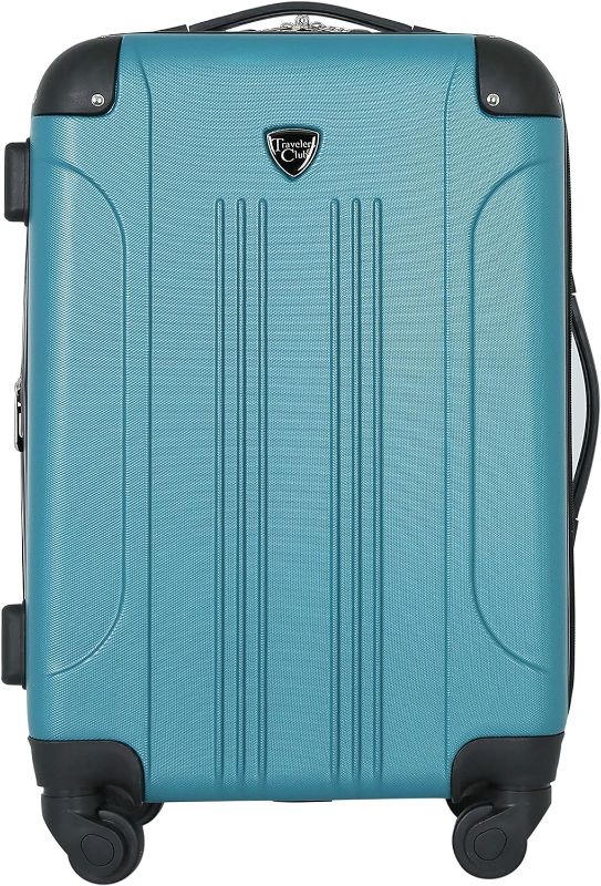 Photo 1 of 
Travelers Club Chicago Hardside Expandable Spinner Luggages, Teal, 20" Carry-On