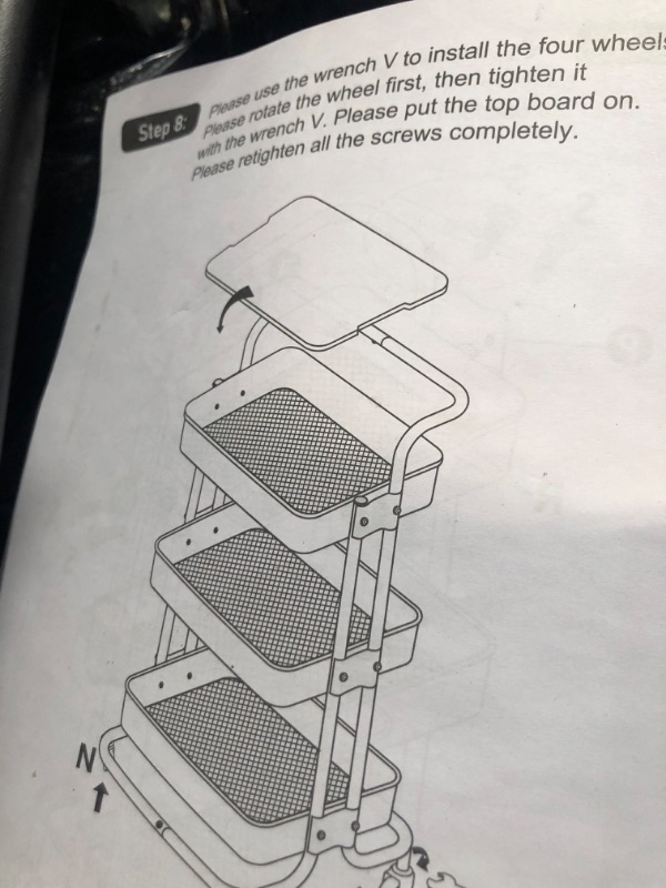 Photo 3 of Pipishell 3 Tier Mesh Utility Cart