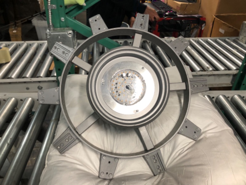 Photo 1 of **NON REFUNABLE PARTS ONLY MANY MISSING PARTS
Harbor Breeze Henderson 60-in Galvanized Integrated LED Indoor Ceiling Fan with Light and Remote (10-Blade)