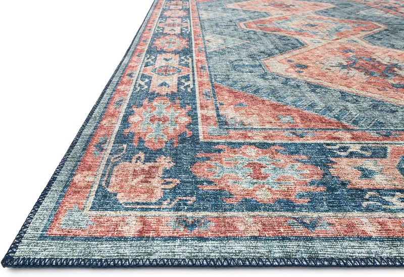 Photo 1 of ***stock photo****SKY-03 Turquoise, Terracotta 7' x 9' Oval Size Rug