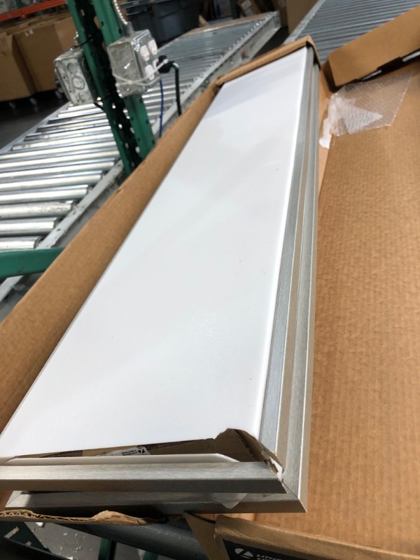 Photo 3 of ***pparts only broken on one side non =refundable*****Lithonia Lighting FMFL 30840 SATL BN Lighting Fixture, 4000K, Brushed Nickel 4000K | Cool White Modern Brushed Nickel