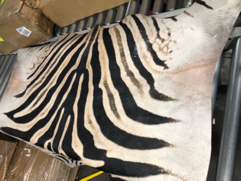 Photo 4 of ***USED - DIRTY - NO PACKAGING***
rugoo Zebra Print Rug 6.4 ft x 8.5 ft Black and White Animal Print Rug Animal Printed Rug