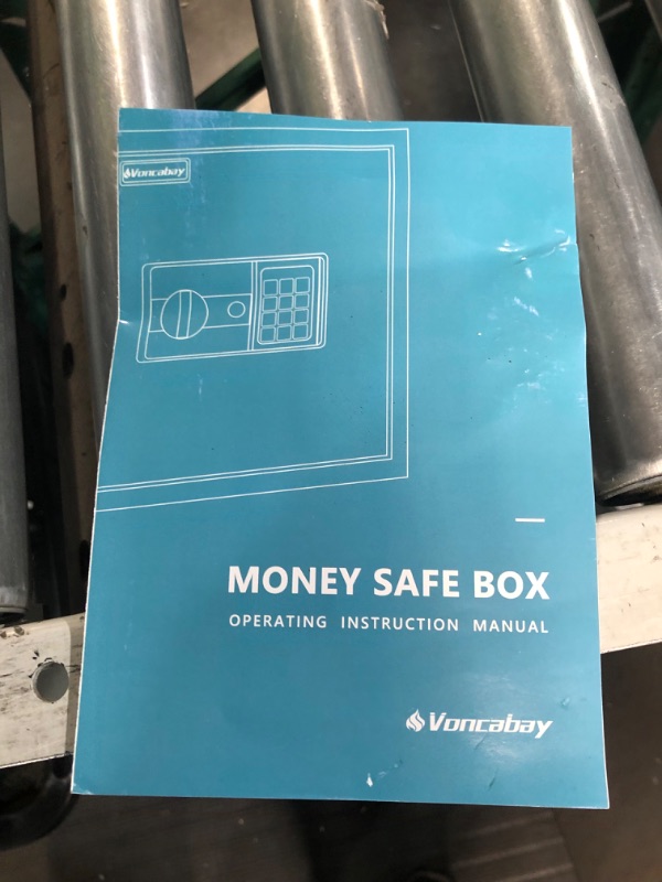 Photo 1 of Voncabay Money Safe Box for Home with Sensor Light & Fireproof Money Bag, Security Safe Box for Money Safe with Keys & Pass Code, 1.5 Cubic Feet Lock Box Fireproof Safe with Digital Keypad 1.5 Cubic Feet Black