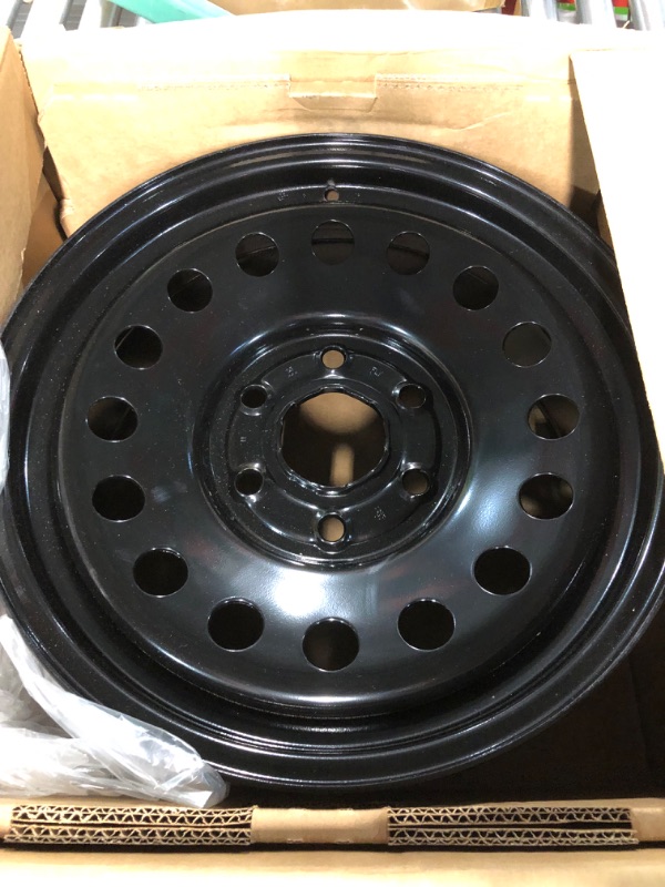 Photo 3 of Multiple Manufactures STL08072U45 Black Wheel with Painted and Meets All Federal Motor Safety Standards (17 x 7.5 inches /6 x 139 mm, 0 mm Offset)