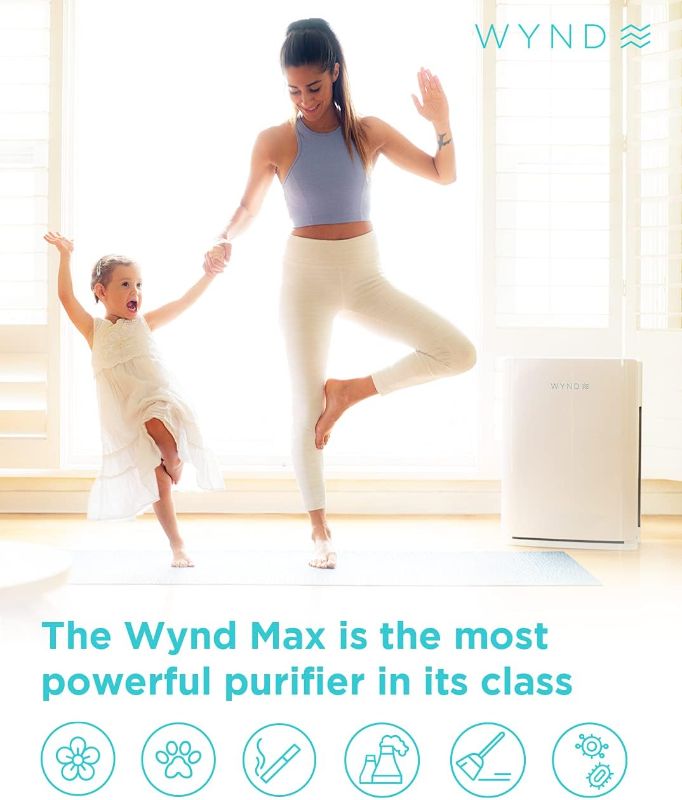 Photo 5 of (READ FULL POST) Wynd Max Home Air Purifier (Consumer Version) - App and Alexa Enabled, Smart Purification - HEPA Filter - For Home, Office, Large Spaces - 1200 sqft | Wildfire, smoke, dander, dust, odor