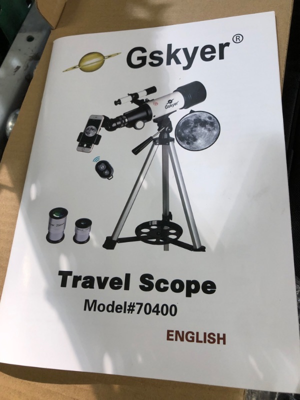 Photo 4 of Gskyer Telescope, 70mm Aperture 400mm AZ Mount Astronomical Refracting Telescope for Kids Beginners - Travel Telescope with Carry Bag, Phone Adapter and Wireless Remote