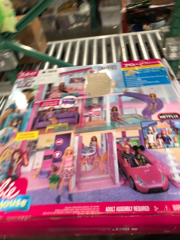 Photo 3 of Barbie DreamHouse Dollhouse with 70+ Accessories, Working Elevator & Slide, Transforming Furniture, Lights & Sounds Wheelchair Accessible Elevator