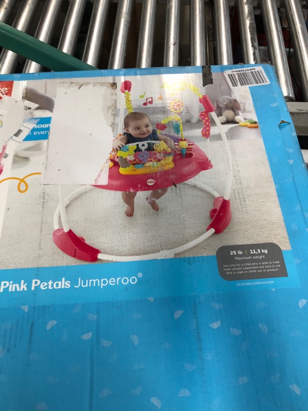 Photo 4 of **SEE NOTES*
Fisher-Price Jumperoo Baby Bouncer and Activity Center with Spinning Seat plus Lights Music Sounds and Baby Toys, Pink Petals