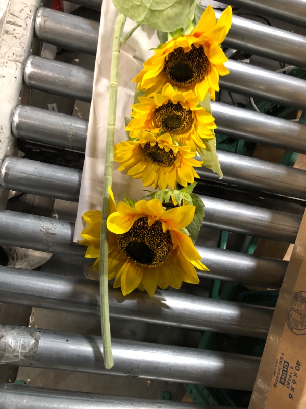 Photo 2 of (USED) Worth Imports 36" Artificial Sunflower Spray X 5 Silk Flower, Yellow