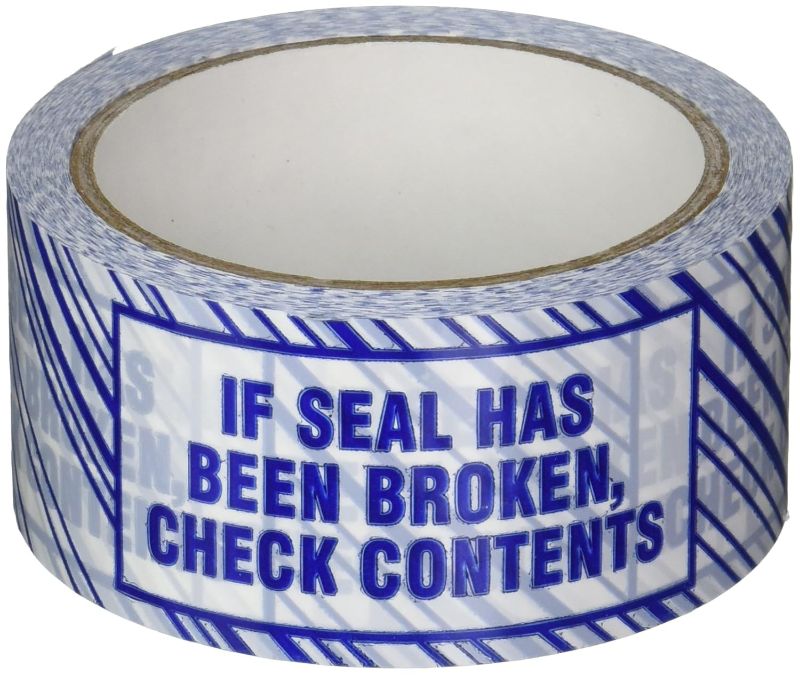 Photo 1 of 'if seal has been broken, check contents' shipping tape - 6 pack