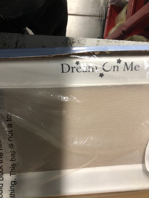 Photo 4 of Dream On Me Adjustable Mesh Bed Rail, Two Height Levels, Ready To Use, Compatible