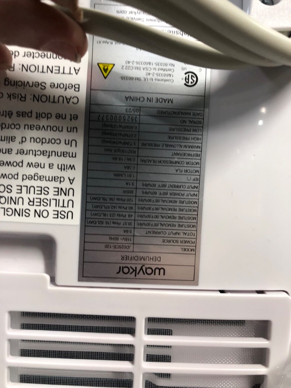 Photo 7 of ***FAN DOESN'T POWER ON - UNABLE TO TROUBLESHOOT***
Waykar 120 Pints Energy Star Dehumidifier for Spaces up to 6,000 Sq. Ft at Home