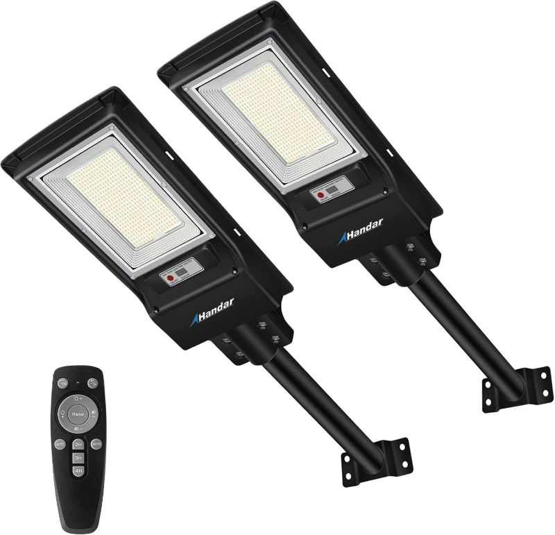 Photo 1 of **PARTS** LEDARUI 300W Solar Street Lights Outdoor, Dusk to Dawn LED Solar Street Lamps