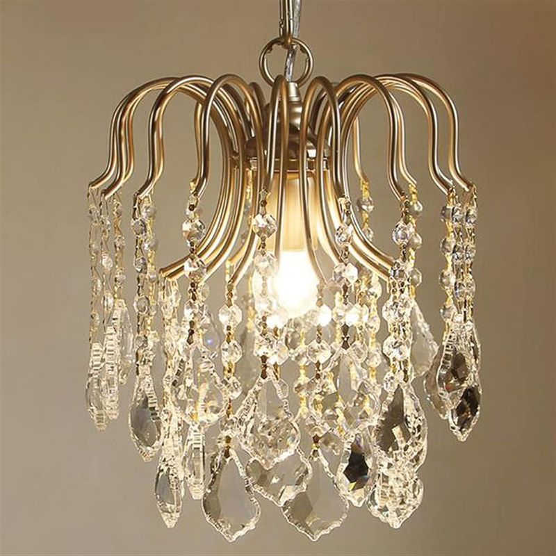 Photo 1 of * used * incomplete *
LED Modern Chandelier Lamp, Rural Crystal Light Small Crystal Light French Corridor 