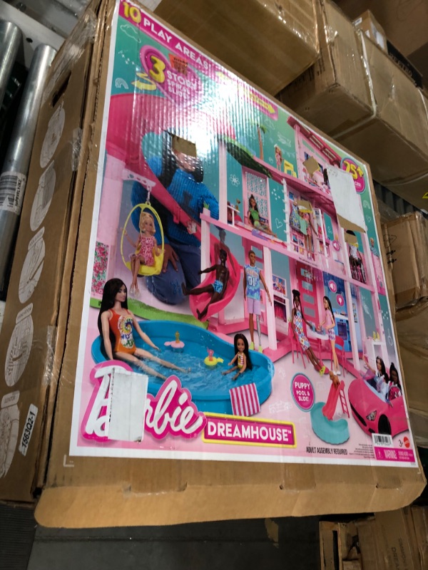 Photo 5 of Barbie Dreamhouse 2023, Pool Party Doll House with 75+ Pieces and 3-Story Slide, Barbie House Playset, Pet Elevator and Puppy Play Areas?