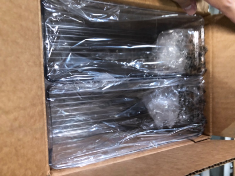 Photo 1 of iDesign 4-Piece Recycled Plastic Small Stackable Kitchen Organizer Bin with Integrated Handles for Kitchen, Fridge, Freezer, Pantry & Cabinet Organization, The Linus Collection - 10" x 4" x 5", Clear