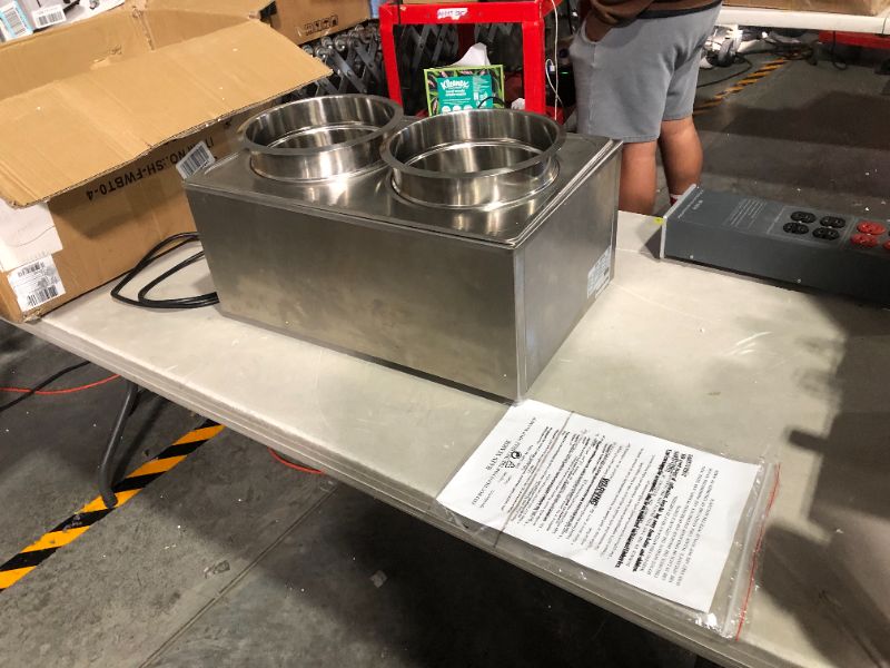 Photo 2 of ***POWERS ON - UNABLE TO TEST FURTHER***
SYBO Commercial Grade Stainless Steel Bain Marie Buffet Food Warmer Steam Table