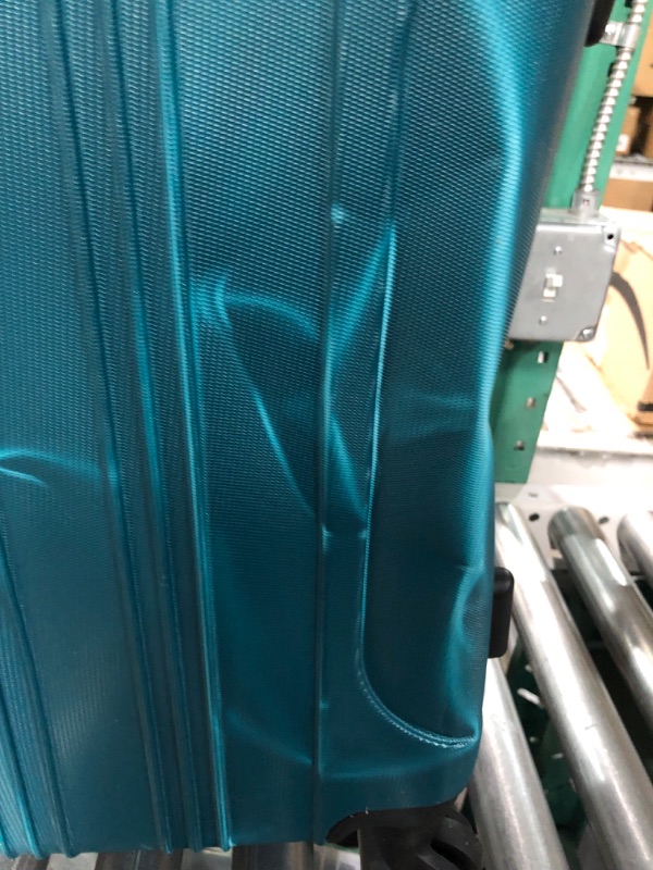 Photo 5 of ***DAMAGED***Travelers Club Chicago Hardside Expandable Spinner Luggage, Teal, 20" Carry-On Teal 20" 