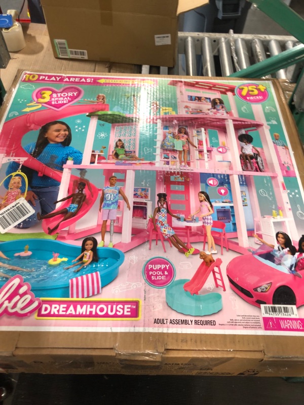 Photo 5 of Barbie Dreamhouse 2023, Pool Party Doll House with 75+ Pieces and 3-Story Slide