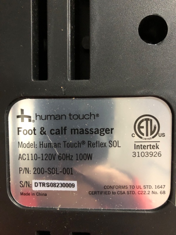 Photo 4 of * used * damaged * sold for parts/repair * 
Human Touch Reflex SOL Foot & Calf Massager w/ Heat - Plantar Fasciitis Relief + Circulation 