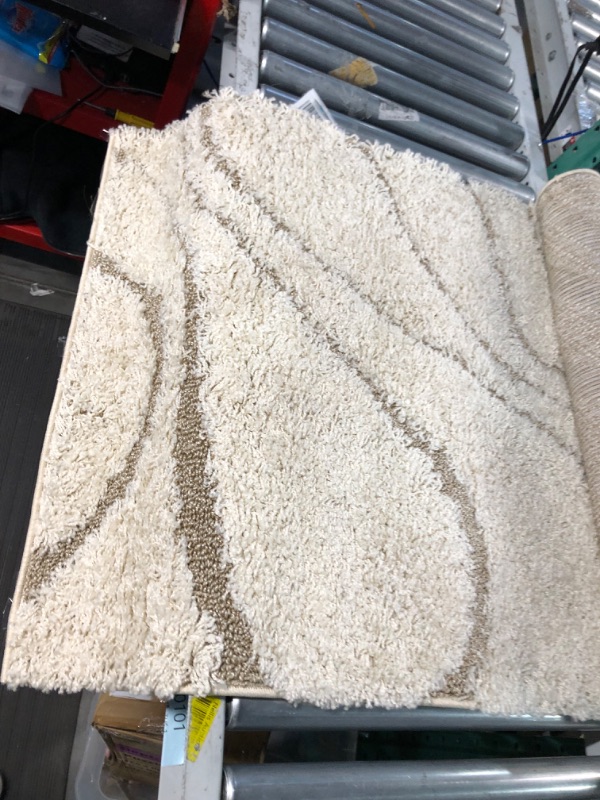 Photo 3 of **SEE NOTES**
nuLOOM Carolyn Cozy Soft & Plush Shag Area Rug, 5 ft 3 in x 7 ft 6 in, Cream Cream 5' 