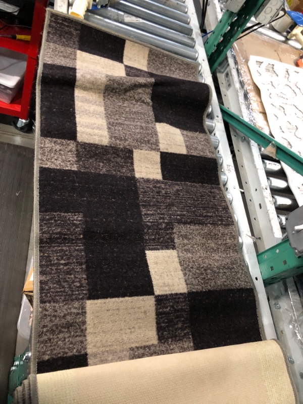 Photo 4 of ***EDGE FRAYED - SEE PICTURES***
Rugshop Modern Boxes Design Non-Slip (Non-Skid) Runner Rug 2' x 10' Gray