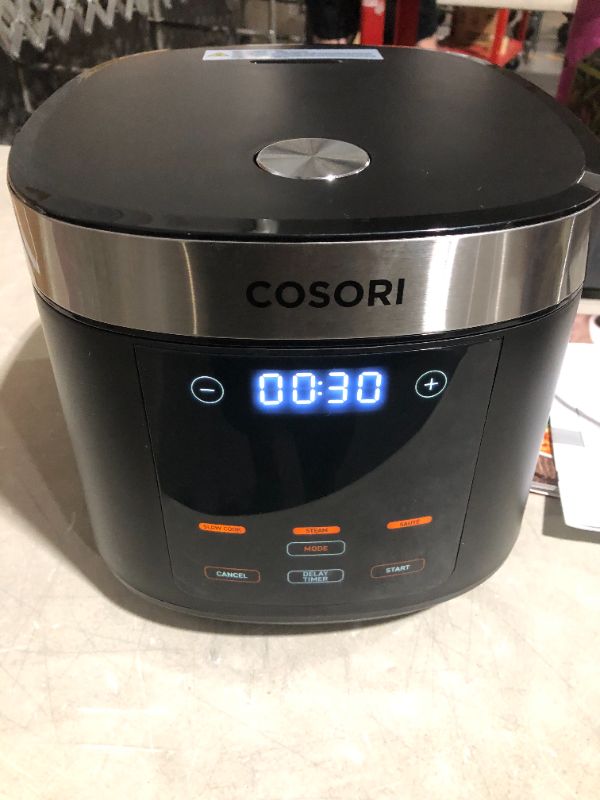 Photo 4 of ***POWERS ON - UNABLE TO TEST FURTHER***
COSORI Rice Cooker Maker 18 Functions, Stainless Steel Steamer, Warmer, Slow Cooker, Sauté, 1000w, 10 Cup