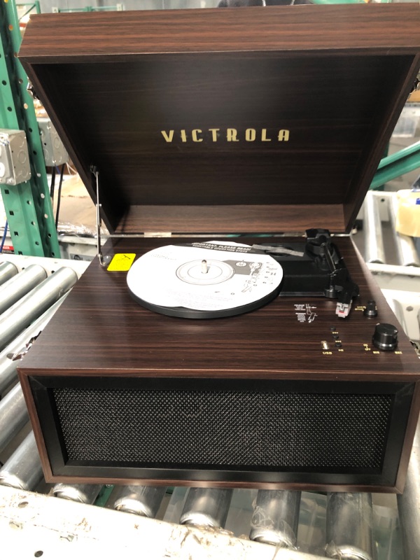 Photo 4 of Victrola VTA-75-ESP Liberty 5-in-1 Turntable Musicbox with Bluetooth Wireless (brown)