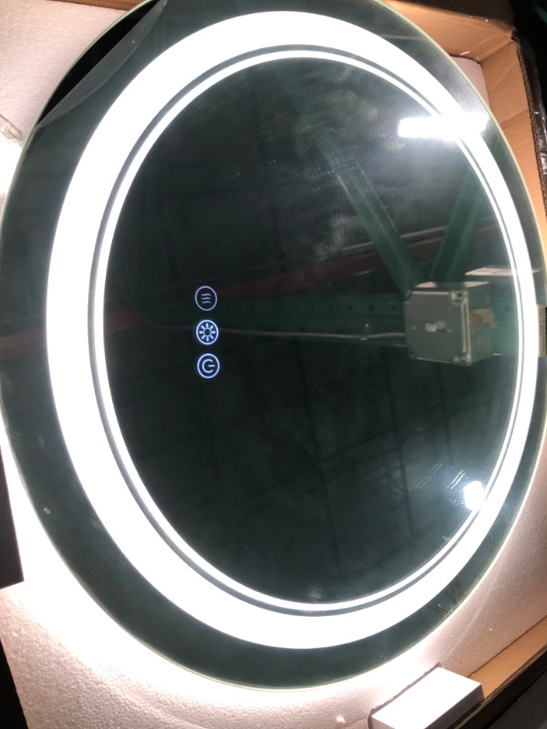 Photo 2 of TokeShimi 24 Inch Bathroom LED Round Mirror Front/back Lit Backlit Vanity Mirror