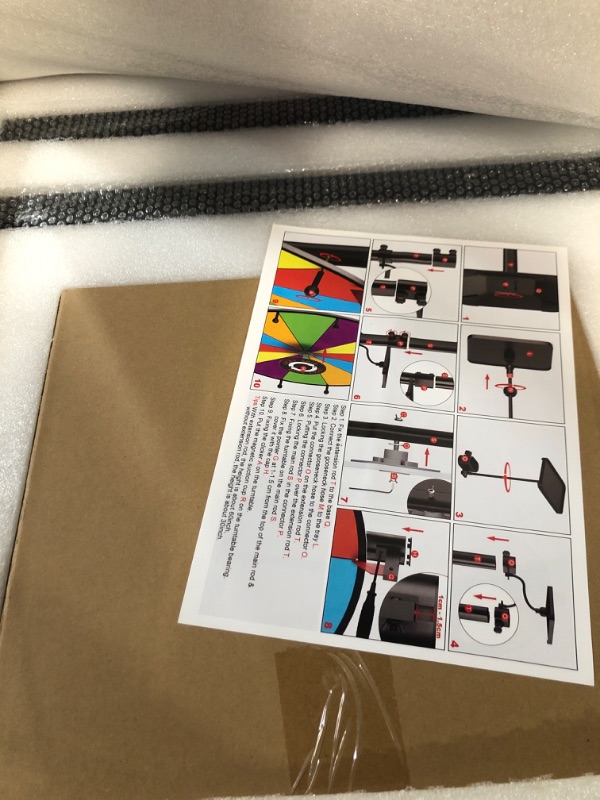 Photo 1 of 24 Inch Spinning Wheel, 12 Slots Color Prize Wheel (Dry Erase Marker & Eraser)