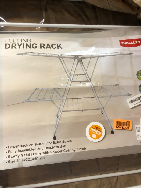Photo 4 of TOOLF Clothes Drying Rack, Aluminum Foldable 2-Level Drying Racks 