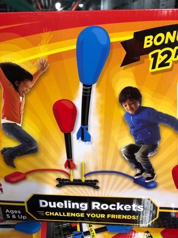 Photo 5 of Stomp Rocket Original Dueling Rocket Launcher for Kids - Soars 200 Feet - 8 Rockets and Multi-
