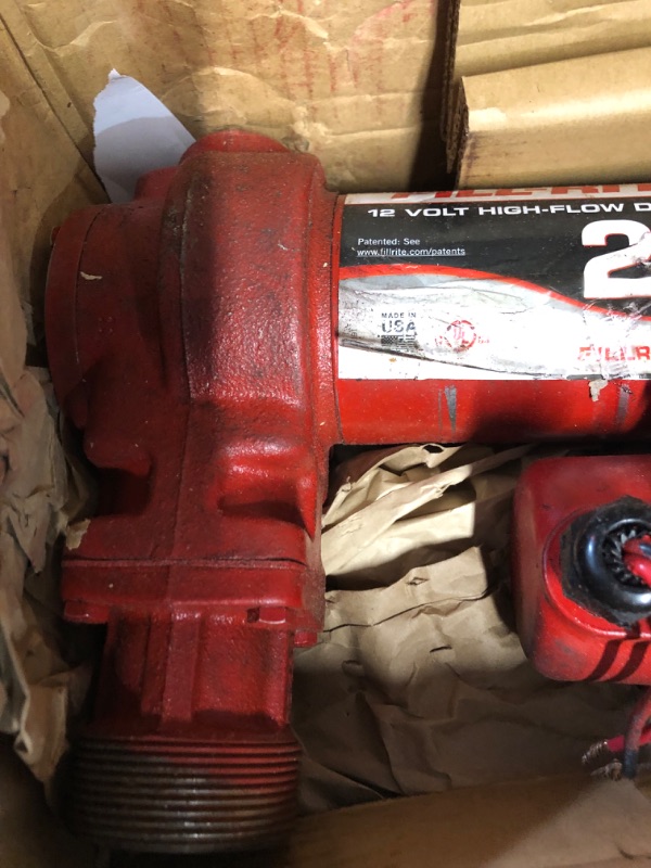 Photo 4 of Fill-Rite FR4204G Cast Iron Heavy Duty 12 Volt DC 20 GPM High Flow Fuel Gas Transfer Pump, Pump Only, Red & FRTCB Vented Fill Cap with 2" Base FR4204H Pump + Fill Cap with 2" Base