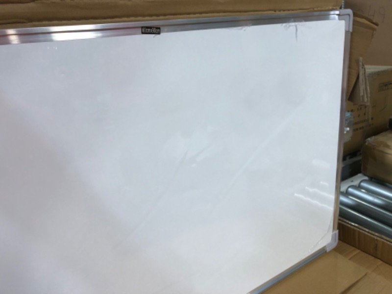 Photo 3 of Amazon Basics Whiteboard Drywipe Magnetic with Pen Tray and Aluminium Trim, 90 cm x 60 cm