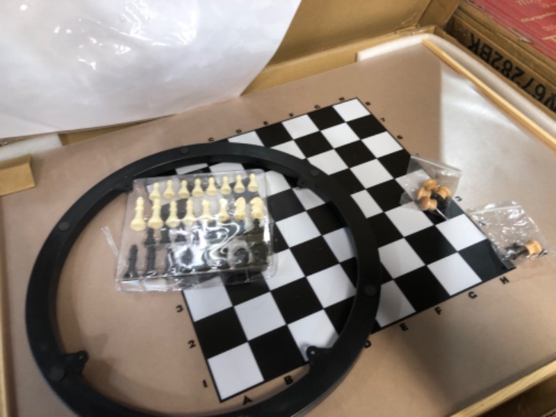 Photo 1 of 1000 Piece Wooden Jigsaw Puzzle Board - 4 Drawers, Rotating Puzzle Table, Chess Set