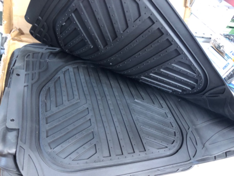 Photo 2 of Amazon Basics 4-Piece All-Weather Protection Heavy Duty Rubber Floor Mats