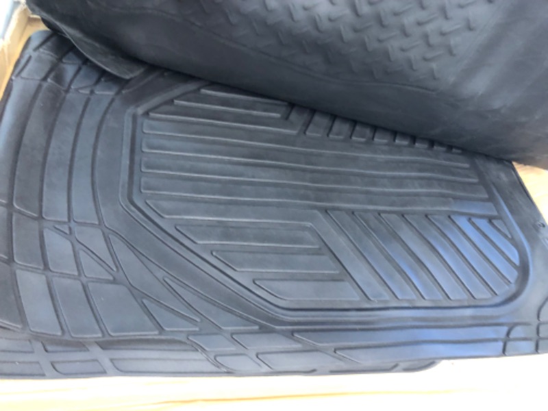 Photo 1 of Amazon Basics 4-Piece All-Weather Protection Heavy Duty Rubber Floor Mats