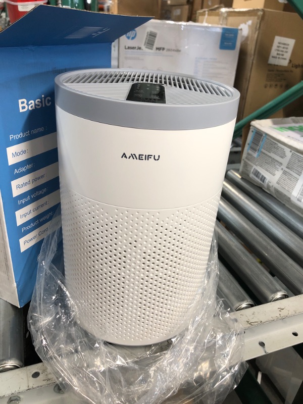 Photo 2 of Air Purifiers, AMEIFU Upgrade Large Size Air Purifiers for Home Large Room Bedroom up to 1350sq with Aromatherapy and Timing settings, H13 HEPA Air Purifier for Wildfire, Smoke,Pollen and Dander Grey