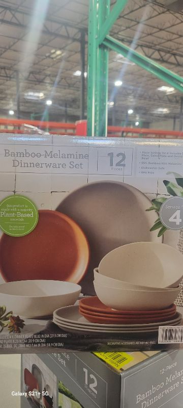 Photo 1 of 12 PC MELAMINE DINNER SET 